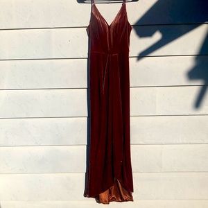 Velvet Terracotta Dress
